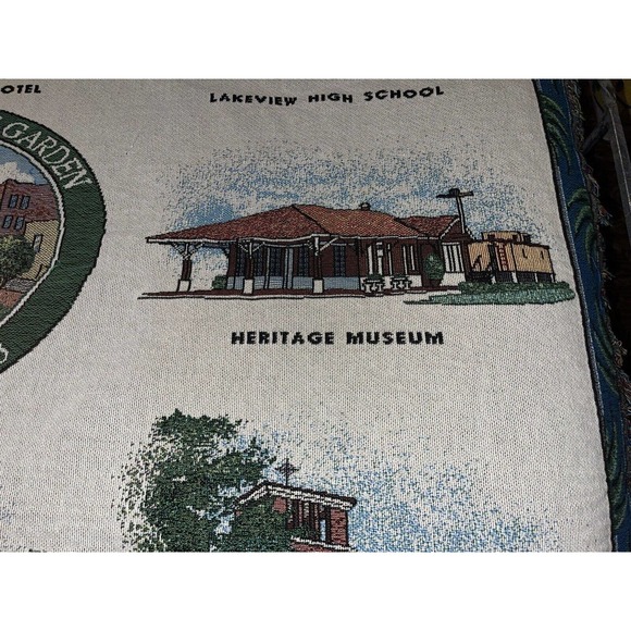 Mill Street Cotton Throw Blanket Winter Garden Fl Heritage Foundation Centennial - Picture 9 of 11
